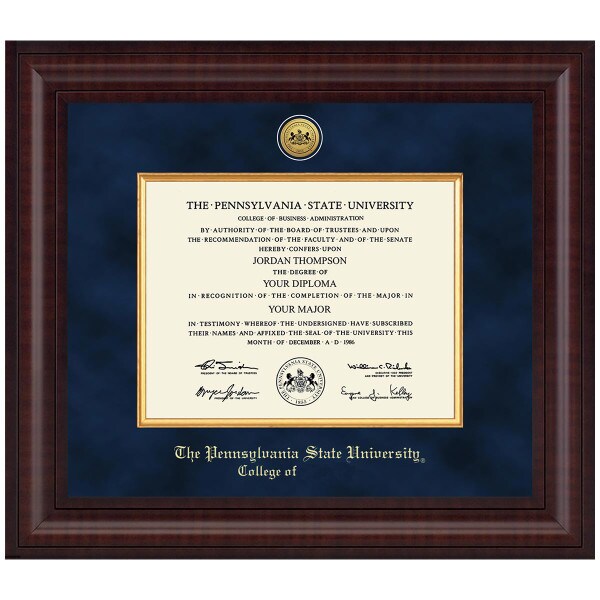 #109 College of… diploma frame Presidential in Premier (Chestnut)